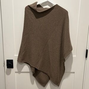 Cozy Brown Knit Poncho
